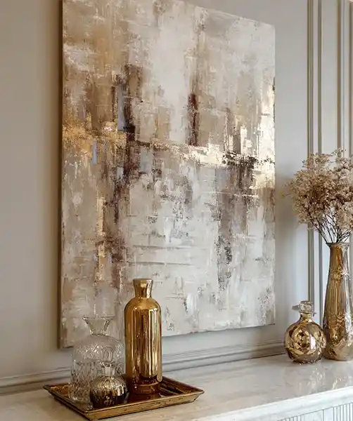 Canvas with Gold Accents