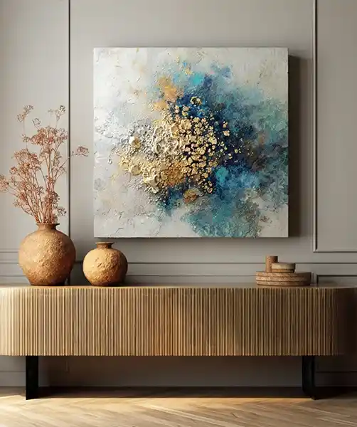 Canvas with Metallic Accents