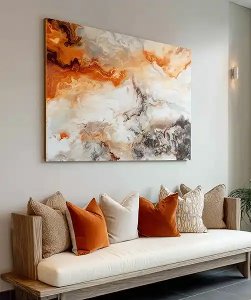 Acrylic glass print, with metal frame