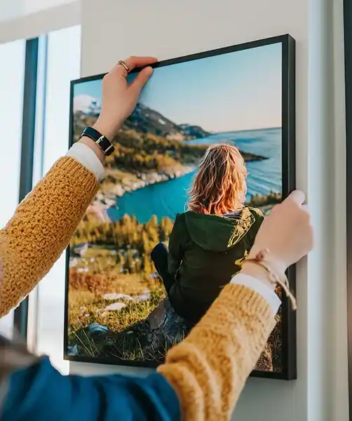 Acrylic glass print, metal frame